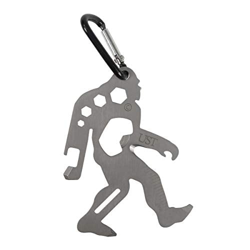 UST Tool-a-Long Multi-Tool Carabiners with Durable, Compact Stainless Steel Construction for Hiking, Kayaking, Camping, Travel and Outdoor Survival, Sasquatch