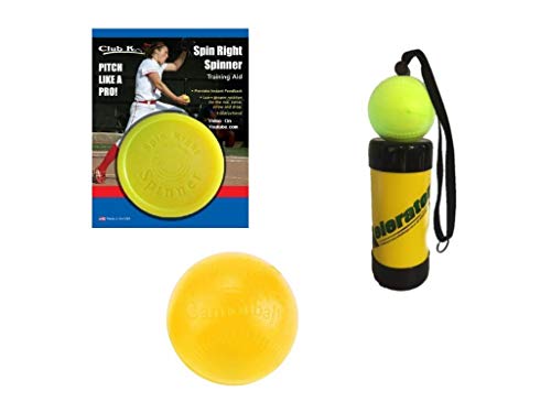 Xelerator + Spin Right Spinner + The Cannonball Fastpitch Softball Pitching Training Aids Equipment Gear