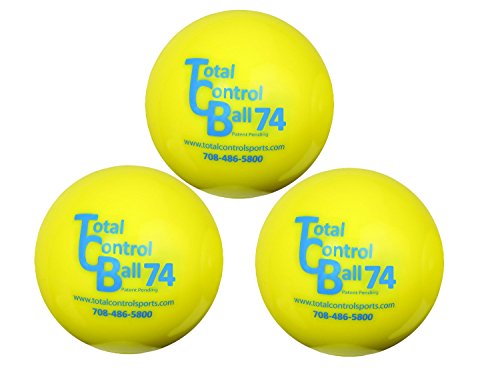 Total Control Ball TCB 74 Baseball Batting Ball Weighted Training Hitting Batting Aid 3 Ball Pack