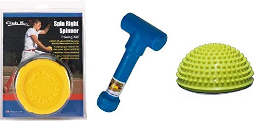 Spin Right Spinner + Power Insider Bat POD + Ernie Parker's Wrist Snapper Fastpitch Softball Pitching Training Aids Equipment Gear