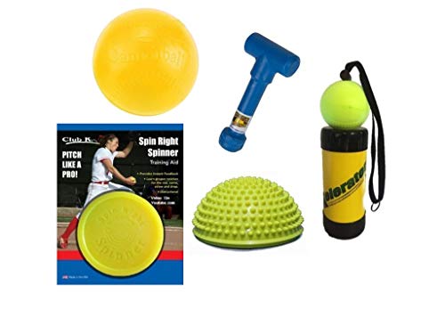 Ernie Parker's WRIST SNAPPER + Spin Right Spinner + Power Insider Bat POD + XELERATOR + The Cannonball Fastpitch Softball Pitching Training Aids Equipment Gear