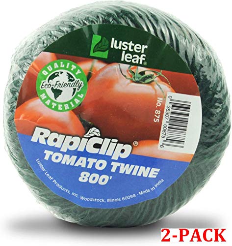 Luster Leaf Rapiclip Garden Tomato Twine-800 Foot Roll 875, Green (800 Green (2-Pack))