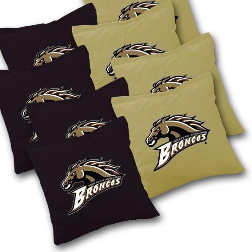WESTERN MICHIGAN BRONCOS Cornhole Bags SET of 8 Officially Licensed ACA REGULATION Baggo Bean Bags ~ Made in the USA by Buckeye Nation Sales