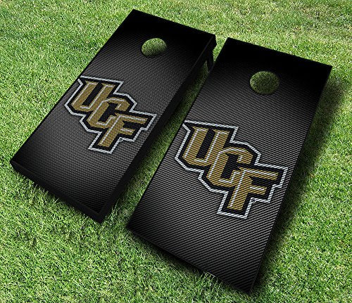 UCF Central Florida Knights Slanted Themed Cornhole Wraps Board Set Bean Bag Toss + 8 ACA Regulation Bags ~ Made in The USA