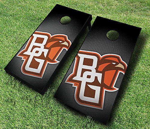 Bowling Green Falcons Slanted Themed Cornhole Wraps Board Set Bean Bag Toss + 8 ACA Regulation Bags ~ Made in The USA