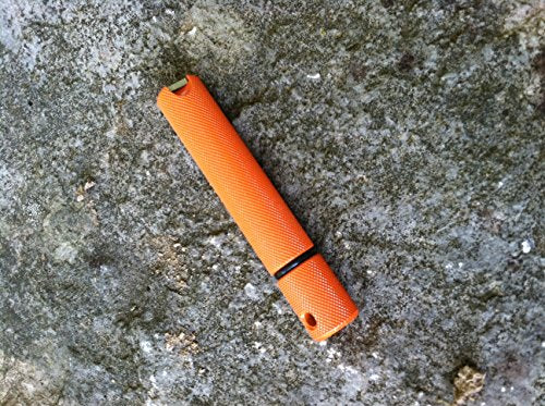 SoloScientific Limited Edition Orange Aurora 440C Magnesium FIRE Starter Flint Stone Camping Survival Gear Made in USA