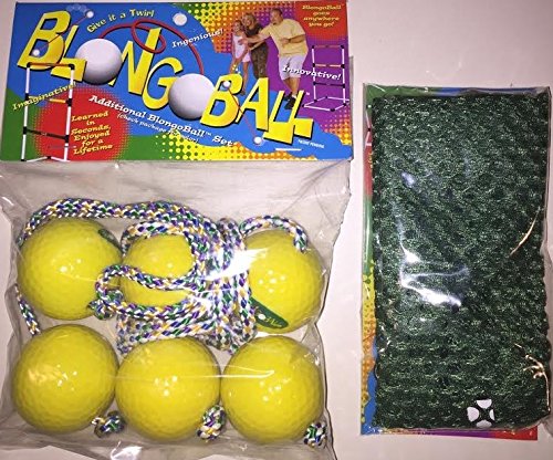 BLONGO Ball 3 Yellow Ladder Ball Replacement Balls Bolo Toss Hillbilly Golf w/Free CASE
