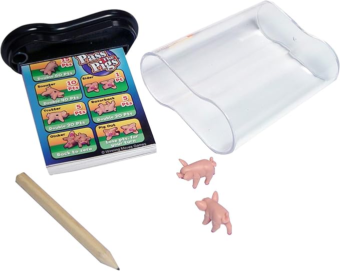 Winning Moves Pass The Pigs Games USA, a Hilarious Pig Dice Game, Family Favorite for Over 40 Years, for 2 or More Players, Ages 7+