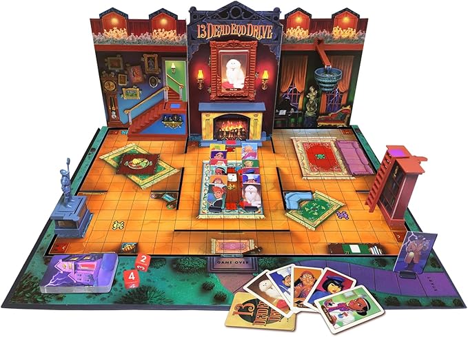 13 Dead End Drive by Winning Moves Games USA, The Deduction Game of Suspicion, Mystery & Foul Play, for 2 to 4 Players, Ages 8 and up