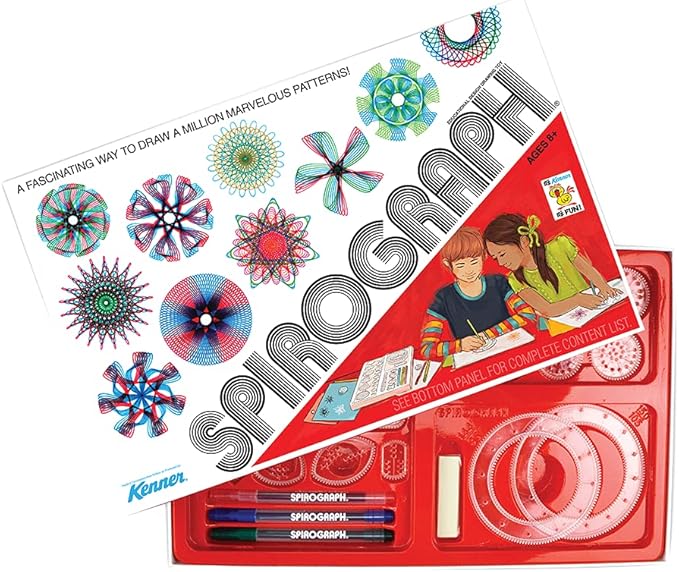 Spirograph Retro Deluxe Set – Arts and Crafts, Kids Toys, Art Supplies, Craft Supplies, Drawing Kit, Spiral Art, Reproduction of Classic Gear Design Kit, Pens, Design Sheet Included, Ages 8+