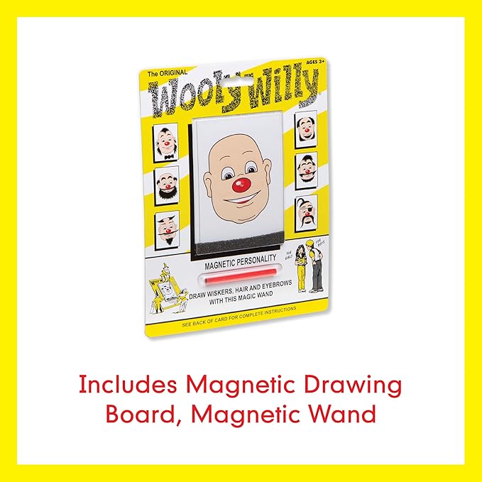 Original Wooly Willy, Magnetic Personalities – Drawing Kit, Arts and Crafts, Fidget Toys for Kids, Draw on Wooly’s Face, Portable, Easy to Use, Zero Mess Drawing, Screen-Free Toys, Ages 3+