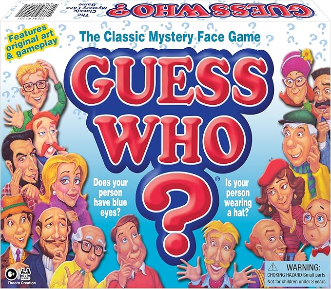 Guess Who? Board Game with Classic Characters by Winning Moves Games USA, Classic Children's Mystery Board Game of Deduction for 2 Players, Ages 6+