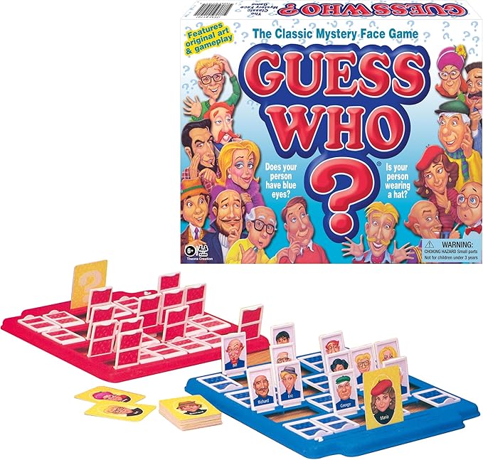 Guess Who? Board Game with Classic Characters by Winning Moves Games USA, Classic Children's Mystery Board Game of Deduction for 2 Players, Ages 6+