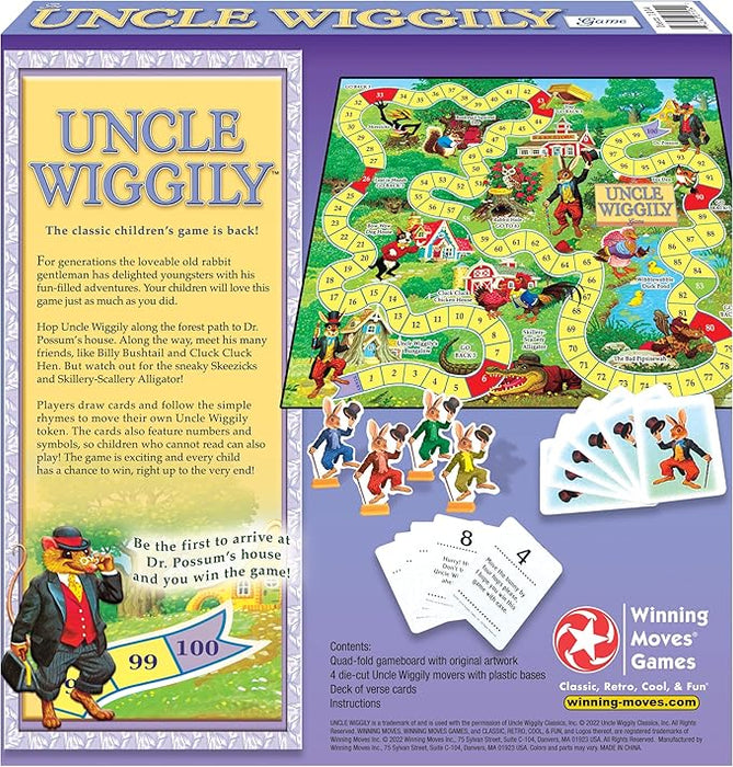 Uncle Wiggily by Winning Moves Games USA, The Classic Child's First Reading Game, for 2 to 4 Players, Ages 4+
