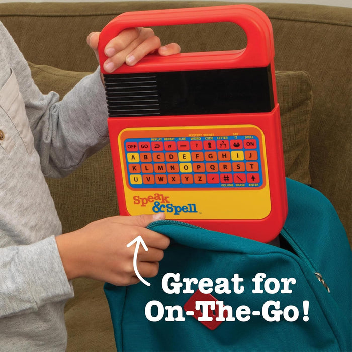 Speak & Spell Electronic Game - Educational Learning Toy, Spelling Games, 80s Retro Handheld Arcade, Autism Toys, Activity for Boys, Girls, Toddler, Ages 7+