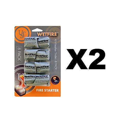 Ultimate Survival Technologies WetFire All-Weather Fire Starter 2-Pack of 8