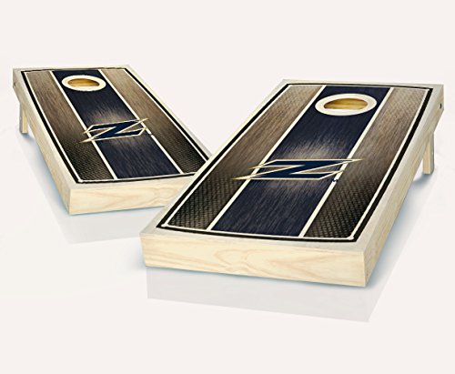 Akron Zips Stained Striped Custom Cornhole Boards Regulation Size Game Set Baggo Bean Bag Toss + 8 ACA Regulation Bags