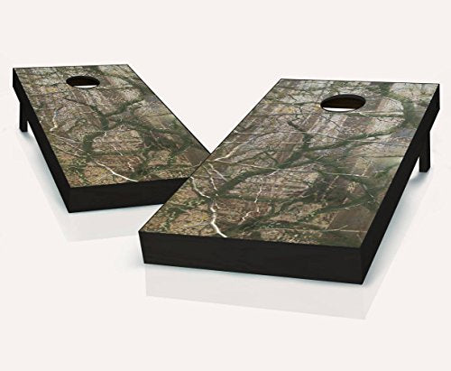 Wooded Camouflage CAMO Cornhole Boards Regulation Size Game Set Baggo Bean Bag Toss + 8 ACA Regulation Bags