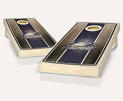 Georgia Southern Eagles Stained Striped Custom Cornhole Boards Regulation Size Game Set Baggo Bean Bag Toss + 8 ACA Regulation Bags