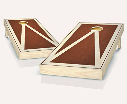 Pyramid Rosewood Stained Custom Cornhole Boards Regulation Size Game Set Baggo Bean Bag Toss + 8 ACA Regulation Bags