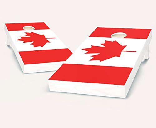 CANADA Canadian Flag Cornhole Boards Regulation Size Game Set Baggo Bean Bag Toss + 8 ACA Regulation Bags