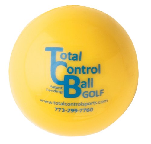 Total Control Golf Ball-Box of 6 (Yellow with Blue Dot, 74-Grams)