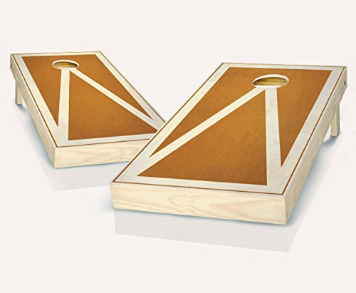 Pyramid Maple Stained Custom Cornhole Boards Regulation Size Game Set Baggo Bean Bag Toss + 8 ACA Regulation Bags