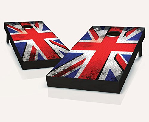 ENGLAND British Punk Flag Cornhole Boards Regulation Size Game Set Baggo Bean Bag Toss + 8 ACA Regulation Bags