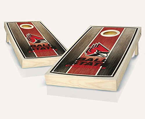 Ball State Cardinals Stained Striped Custom Cornhole Boards Regulation Size Game Set Baggo Bean Bag Toss + 8 ACA Regulation Bags