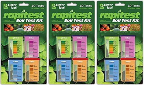 Luster Leaf 1601 Rapitest Soil Test Kit, 40 Count (3 Pack)