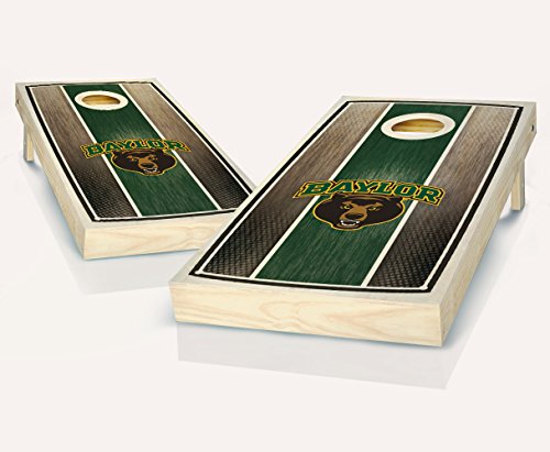 Baylor Bears Stained Striped Custom Cornhole Boards Regulation Size Game Set Baggo Bean Bag Toss + 8 ACA Regulation Bags