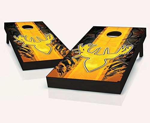 Deer BUCK Sportsman Cornhole Boards Regulation Size Game Set Baggo Bean Bag Toss + 8 ACA Regulation Bags