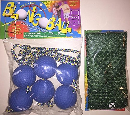 BLONGO BALL 3 BLUE Ladder Ball Replacement SOFT Balls Bolo Toss Hillbilly Golf w/ FREE CASE