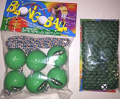 BLONGO BALL 3 GREEN Ladder Ball Replacement Balls Bolo Toss Hillbilly Golf w/ FREE CASE