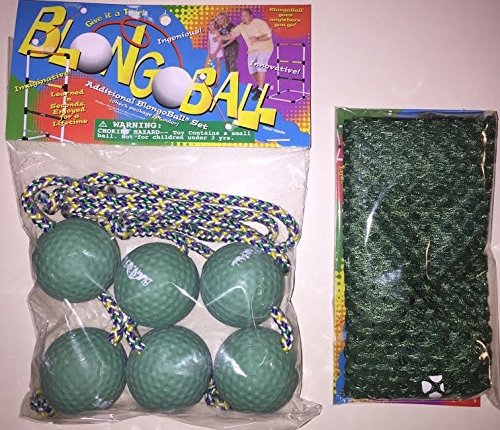 BLONGO BALL 3 GREEN Ladder Ball Replacement SOFT Balls Bolo Toss Hillbilly Golf w/ FREE CASE