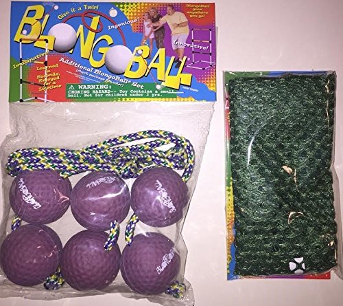 BLONGO BALL 3 PURPLE Ladder Ball Replacement SOFT Balls Bolo Toss Hillbilly Golf w/ FREE CASE